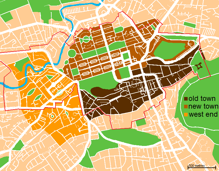 愛丁堡新舊城區劃分