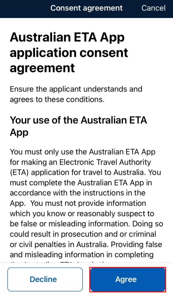 ETA 申請條款